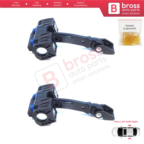 2 Pieces Double Crew Cab Rear Door Hinge Brake Stop Check Assy Limiter Strap for VW Crafter MK2 e-Crafter MAN TGE e-TGE 2017-On 7CA839249A