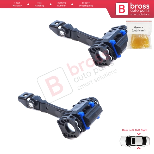 2 Pieces Double Crew Cab Rear Door Hinge Brake Stop Check Assy Limiter Strap for VW Crafter MK2 e-Crafter MAN TGE e-TGE 2017-On 7CA839249A