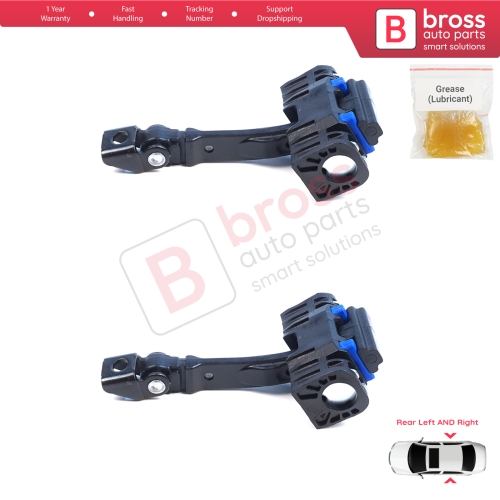 2 Pieces Double Crew Cab Rear Door Hinge Brake Stop Check Assy Limiter Strap for VW Crafter MK2 e-Crafter MAN TGE e-TGE 2017-On 7CA839249A