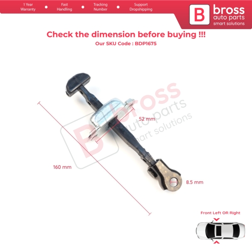 Front Door Hinge Brake Stop Check Assy Limiter Strap for Mitsubishi L200 Triton MK4 KA KB 2004-2018 Pajero Sport MK2 KH KG 5702A080
