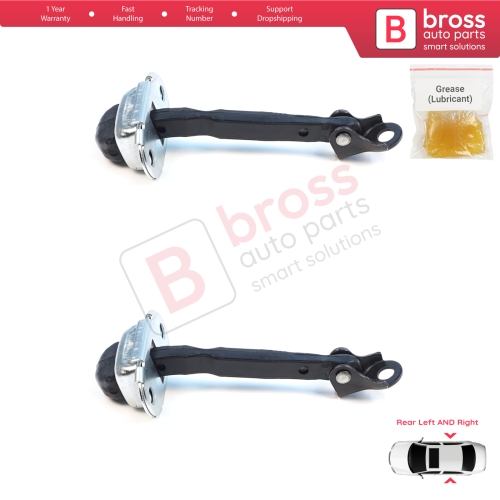 2 Pieces Rear Door Hinge Brake Stop Check Assy Limiter Strap for Mitsubishi L200 Triton MK4 KA KB 2004-2018 Pajero Sport MK2 KH KG 5732A043
