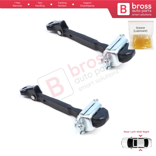 2 Pieces Rear Door Hinge Brake Stop Check Assy Limiter Strap for Mitsubishi L200 Triton MK4 KA KB 2004-2018 Pajero Sport MK2 KH KG 5732A043