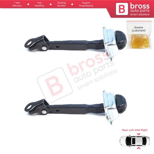 2 Pieces Rear Door Hinge Brake Stop Check Assy Limiter Strap for Mitsubishi L200 Triton MK4 KA KB 2004-2018 Pajero Sport MK2 KH KG 5732A043