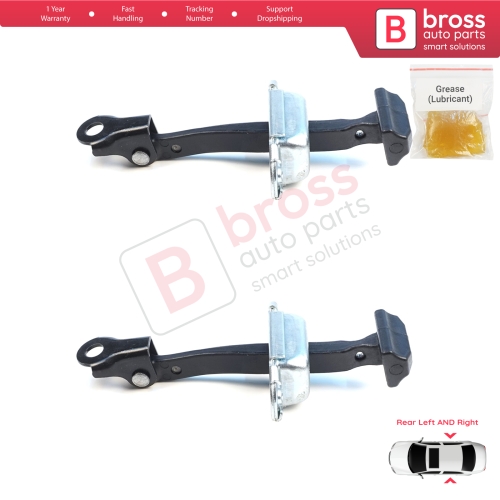 2 Pieces Rear Door Hinge Brake Stop Check Assy Limiter Strap for Mitsubishi L200 Triton MK5 KJ KK KL Pajero Sport MK3 Fiat Fullback MK1 5732A146