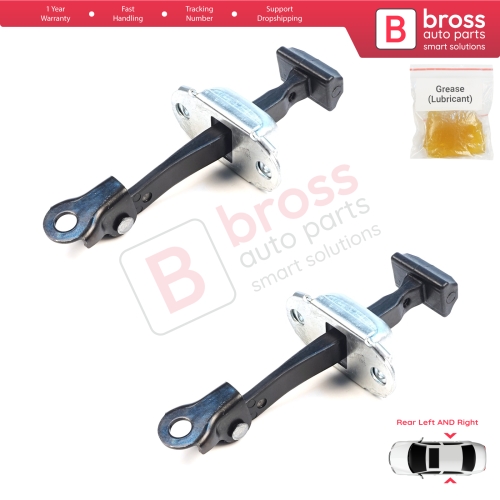 2 Pieces Rear Door Hinge Brake Stop Check Assy Limiter Strap for Mitsubishi L200 Triton MK5 KJ KK KL Pajero Sport MK3 Fiat Fullback MK1 5732A146