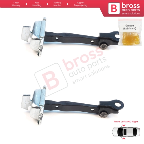 2 Pieces Front Door Hinge Brake Stop Check Assy Limiter Strap for Mitsubishi Mirage MK6 Attrage Space Star A00/LA, A10 2012-On 5702A137