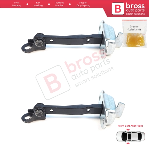 2 Pieces Front Door Hinge Brake Stop Check Assy Limiter Strap for Mitsubishi Mirage MK6 Attrage Space Star A00/LA, A10 2012-On 5702A137