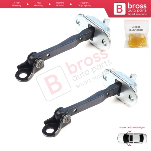 2 Pieces Front Door Hinge Brake Stop Check Assy Limiter Strap for Mitsubishi Mirage MK6 Attrage Space Star A00/LA, A10 2012-On 5702A137