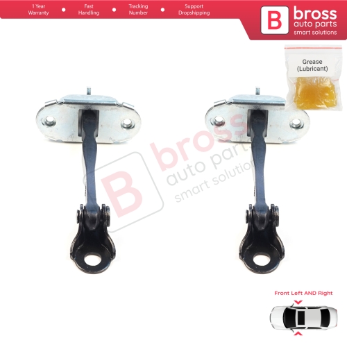 2 Pieces Front Door Hinge Brake Stop Check Assy Limiter Strap for Mitsubishi Mirage MK6 Attrage Space Star A00/LA, A10 2012-On 5702A137