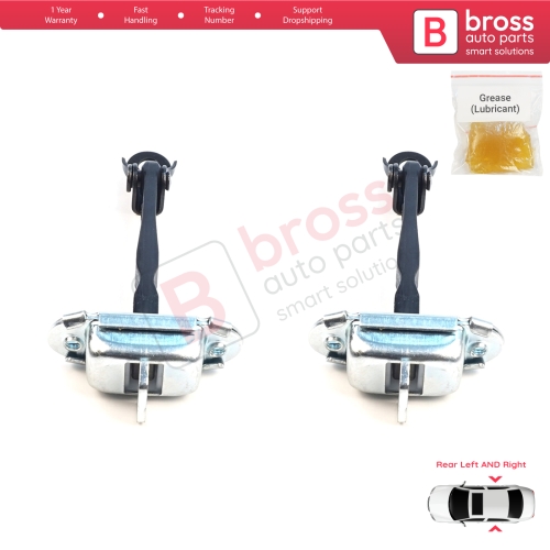 2 Pieces Rear Door Hinge Brake Stop Check Assy Limiter Strap for Mitsubishi Mirage MK6 Attrage Space Star A00/LA, A10 2012-On 5732A092