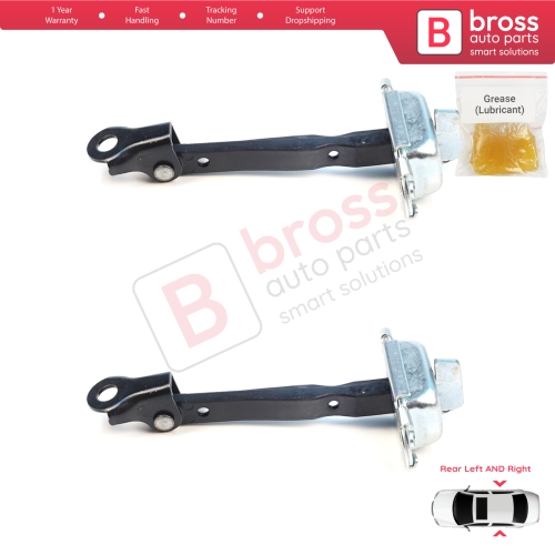 2 Pieces Rear Door Hinge Brake Stop Check Assy Limiter Strap for Mitsubishi Mirage MK6 Attrage Space Star A00/LA, A10 2012-On 5732A092