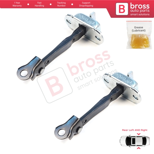 2 Pieces Rear Door Hinge Brake Stop Check Assy Limiter Strap for Mitsubishi Mirage MK6 Attrage Space Star A00/LA, A10 2012-On 5732A092