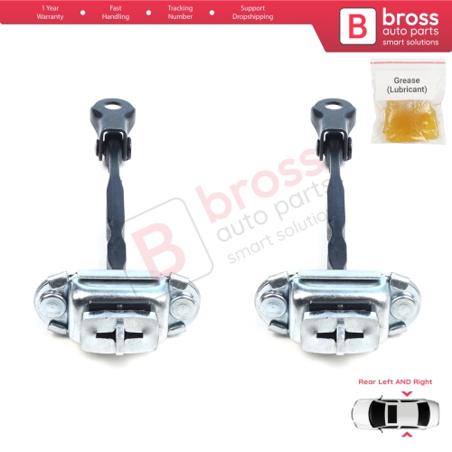 2 Pieces Rear Door Hinge Brake Stop Check Assy Limiter Strap for Subaru Forester MK4 SJ 2012-2018 62124FG003