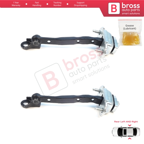 2 Pieces Rear Door Hinge Brake Stop Check Assy Limiter Strap for Subaru Forester MK4 SJ 2012-2018 62124FG003