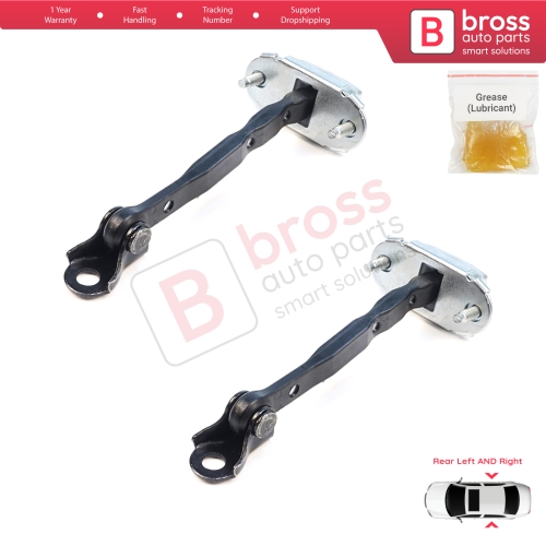 2 Pieces Rear Door Hinge Brake Stop Check Assy Limiter Strap for Subaru Forester MK4 SJ 2012-2018 62124FG003