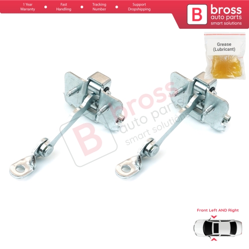 2 Pieces Front Door Catch Hinge Brake Stop Check Strap Limiter for Citroen C3 MK1 MK2 2002-2016 9181N0