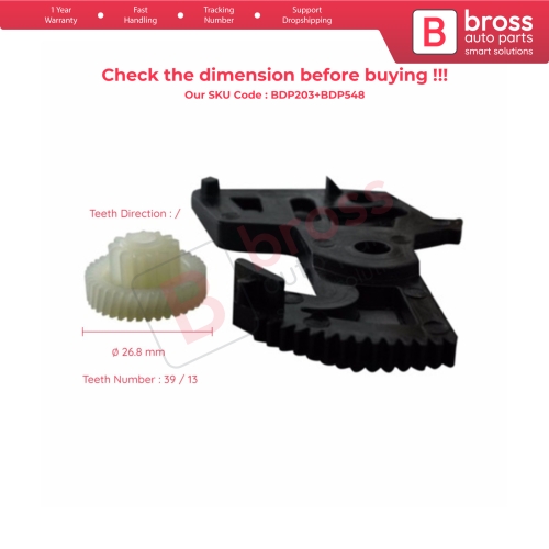Side Sliding Rear Door Central Lock Repair Gear Set 7H0827201BA 2K0843653 for VW Caddy 3 Transporter T5 Caravelle