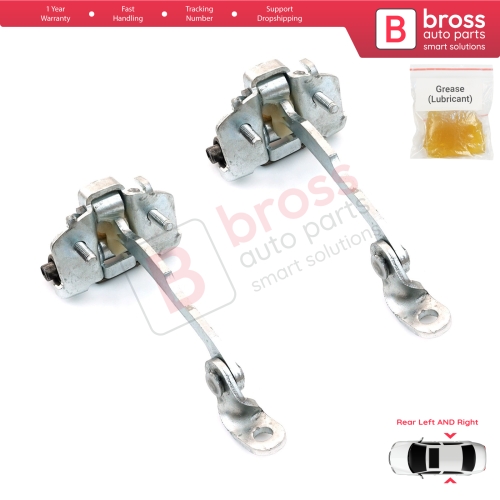 2 Pieces Rear Door Limiter Stop Check Strap Hinge for Citroen C3 MK1 MK2 2002-2016 9181.L9 