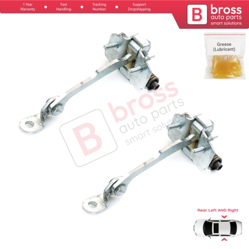 2 Pieces Rear Door Limiter Stop Check Strap Hinge for Citroen C3 MK1 MK2 2002-2016 9181.L9 
