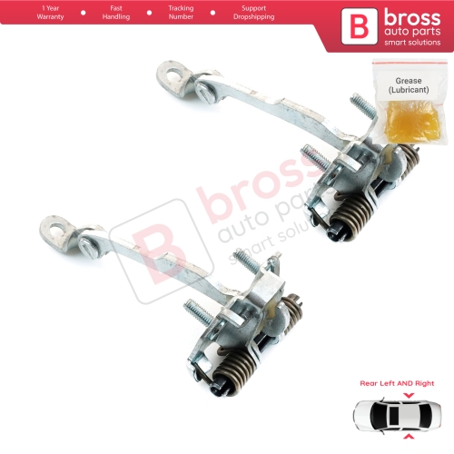 2 Pieces Rear Door Limiter Stop Check Strap Hinge for Citroen C3 MK1 MK2 2002-2016 9181.L9 