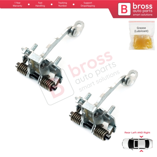 2 Pieces Rear Door Limiter Stop Check Strap Hinge for Citroen C3 MK1 MK2 2002-2016 9181.L9 