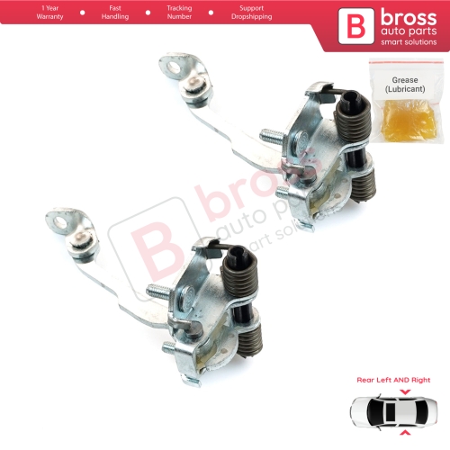 2 Pieces Rear Door Limiter Stop Check Strap Hinge for Citroen C3 MK1 MK2 2002-2016 9181.L9 