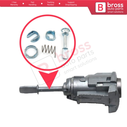 Front Door Lock Barrel Repair Kit 3B0837167 51.5 mm for VW Passat B5