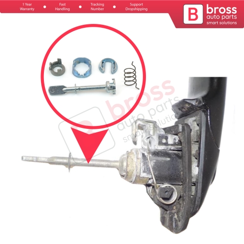 Front Door Lock Barrel Repair Kit 6K4837223A for VW Caddy 2 Seat Cordoba Ibiza Inca 6K 68 mm