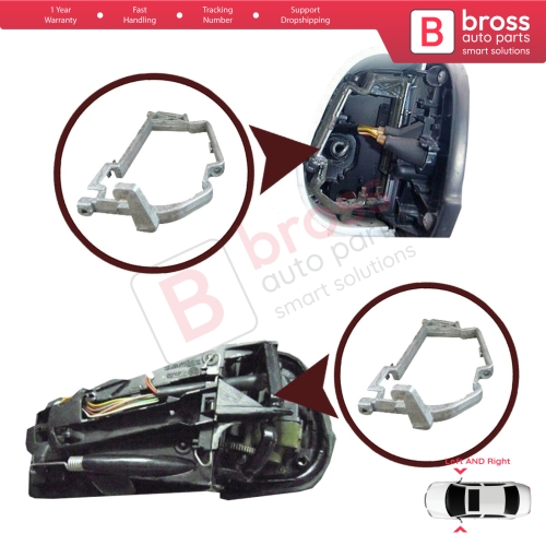 Side Wing Mirror Folding Support Repair Metal Frame Bracket Left Right for Mercedes W210 S210 W202 S202 W140