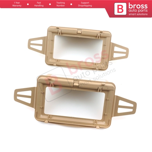 Sun Visor Shade Mirror Cover Set TAN for Mercedes W210 W211 2108102510 2118100410