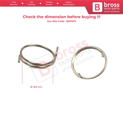 2 Pieces Door Lock Actuator Repair Springs Right and Left A1637302335 for Mercedes ML W163 1997-2005 Outer Diameter 18.8 mm