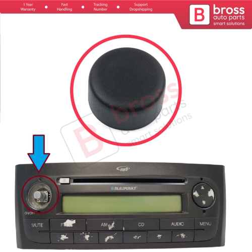 Radio Cd Mp3 Player Knob Button for Blaupunkt Fiat Linea Fiorino 225 Grande Punto 199 Citroen Nemo Peugeot Bipper 2007-2016