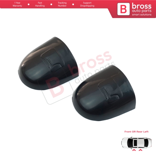 Left Door Handle Key Lock Cover Cap Set 8200036411 Black for Renault Megane Scenic Laguna 2 Primera P12 Espace 4 Vel Satis Clio 3 Modus Koleos