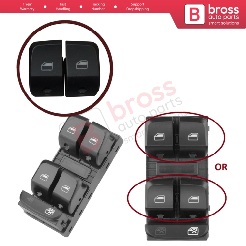 Driver Master Window Switch Button Cover Cap 8KD959851 for Audi A4 S4 B8 Q5 Audi A5 S5 MK1
