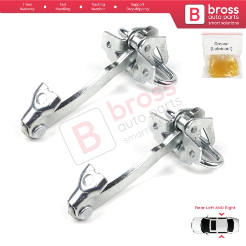 2 Pieces Rear Door Hinge Stop Check Strap Limiter for Fiat Linea 323 110 Punto Grande Punto Evo 199 51799769
