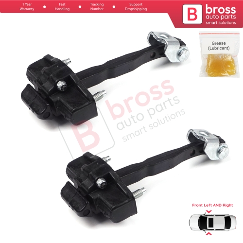 2 Pieces Front Door Hinge Stop Check Strap Limiter for Ford Fiesta MK6 2008-2019 B-Max 8A6AA23500AD