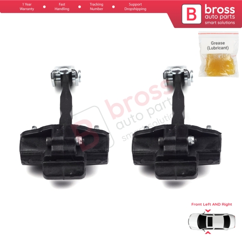 2 Pieces Front Door Hinge Stop Check Strap Limiter for Ford Fiesta MK6 2008-2019 B-Max 8A6AA23500AD