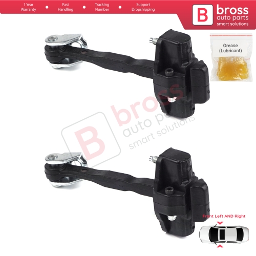 2 Pieces Front Door Hinge Stop Check Strap Limiter for Ford Fiesta MK6 2008-2019 B-Max 8A6AA23500AD