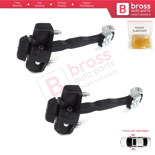 2 Pieces Front Door Hinge Stop Check Strap Limiter for Ford Fiesta MK6 2008-2019 B-Max 8A6AA23500AD