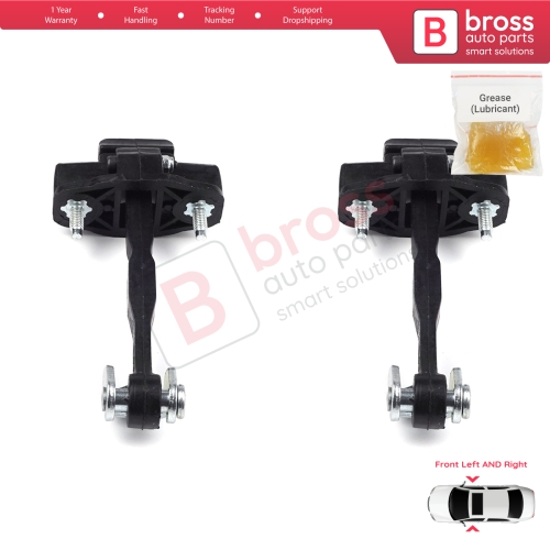 2 Pieces Front Door Hinge Stop Check Strap Limiter for Ford Fiesta MK6 2008-2019 B-Max 8A6AA23500AD