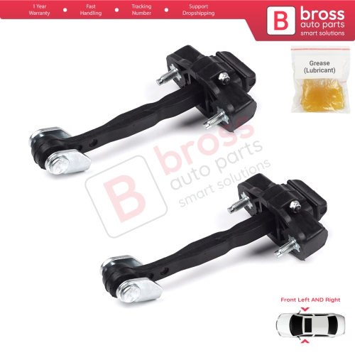 2 Pieces Front Door Hinge Stop Check Strap Limiter for Ford Fiesta MK6 2008-2019 B-Max 8A6AA23500AD