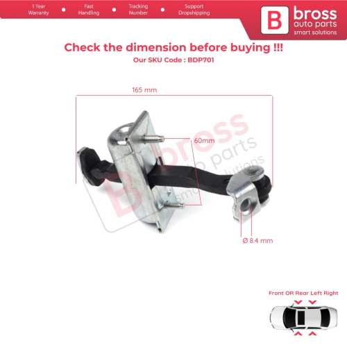 Front OR Rear Door Hinge Stop Check Strap Limiter 3M51R23500AJ 1641573 for Ford Focus MK2 Kuga MK1 C Max MK1