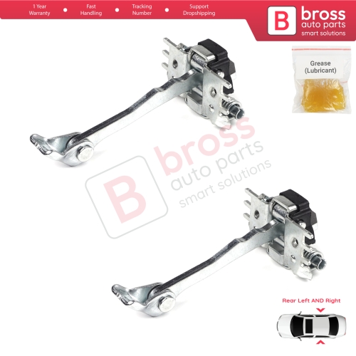 2 Pieces Rear Door Hinge Stop Check Strap Limiter for Renault Fluence Megane MK3 4/5 Door 824300003R 