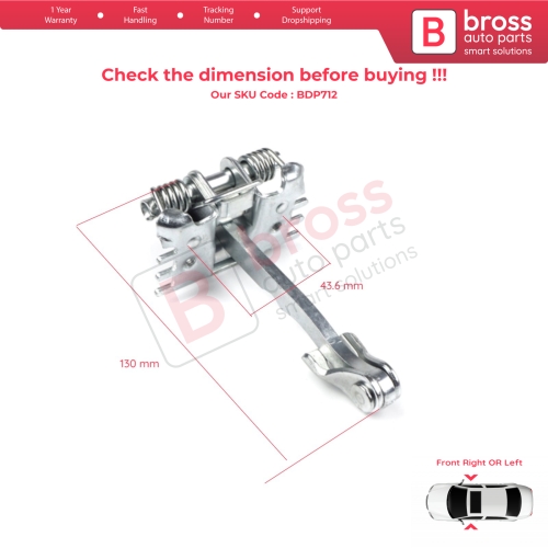 Front Door Hinge Stop Check Strap Limiter 8200000721 for Renault Laguna MK2 Twingo MK2 Wind