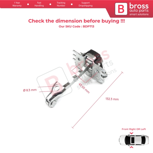 Front Door Hinge Stop Check Strap Limiter 804310001R for Renault Laguna MK3 X91 2007-2015 Hatch Estate