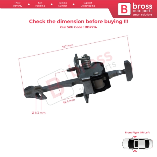 Front Door Hinge Stop Check Strap Limiter 5160245 for Vauxhall Opel Vectra C Signum