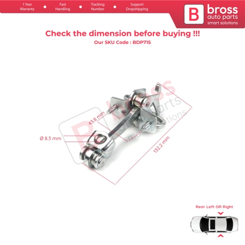 Rear Door Hinge Stop Check Strap Limiter 5160246 for Vauxhall Opel Vectra C Signum