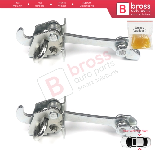 2 Pieces Rear Door Hinge Stop Check Strap Limiter for Vauxhall Opel Astra G 1998-2009 Zafira A 1999-2006 160243