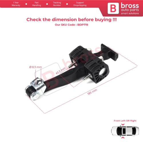 Front Door Hinge Stop Check Strap Limiter 5160251 13107175 for Vauxhall Opel Astra H MK5 4/5 Door