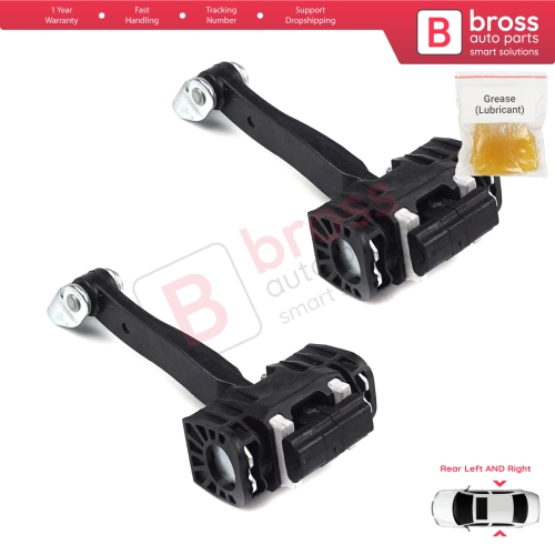 2 Pieces Rear Door Hinge Stop Check Strap Limiter for Vauxhall Opel Astra H MK5 5160252 13107851